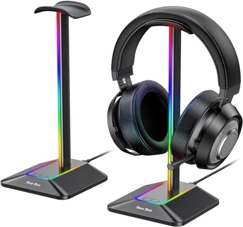 New Bee Soporte Auriculares RGB: Es el soporte de cascos gaming ideal para tu PC Gamer
