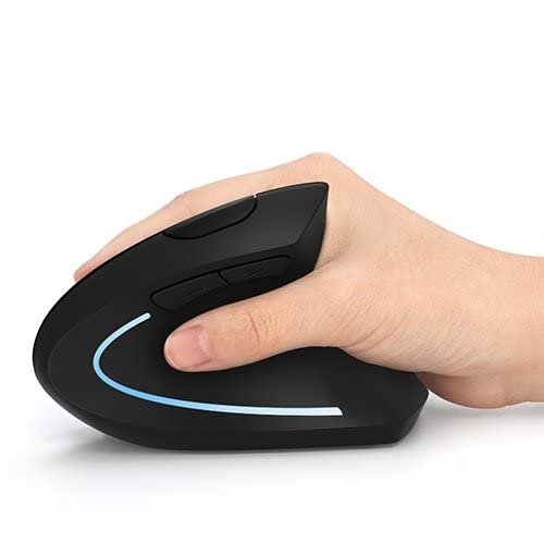 ONELY Ergonómico Vertical USB Recargable: El ratón inalámbrico ideal para prevenir túnel carpiano en 2025