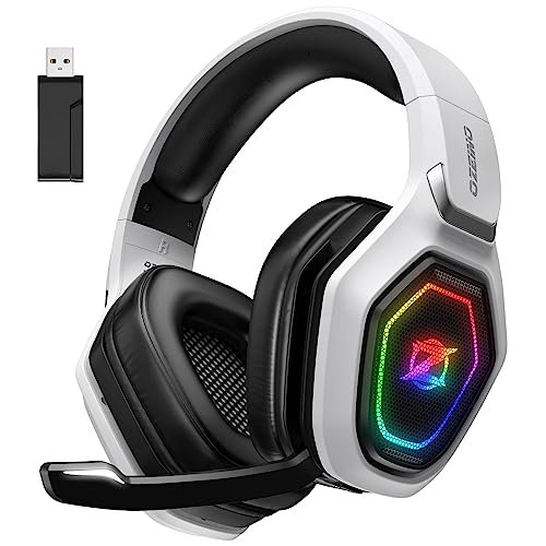 Ozeino Cascos Gaming Inalámbricos para PC, PS5 y PS4. Una Experiencia de Juego Inalámbrica sin Pérdidas